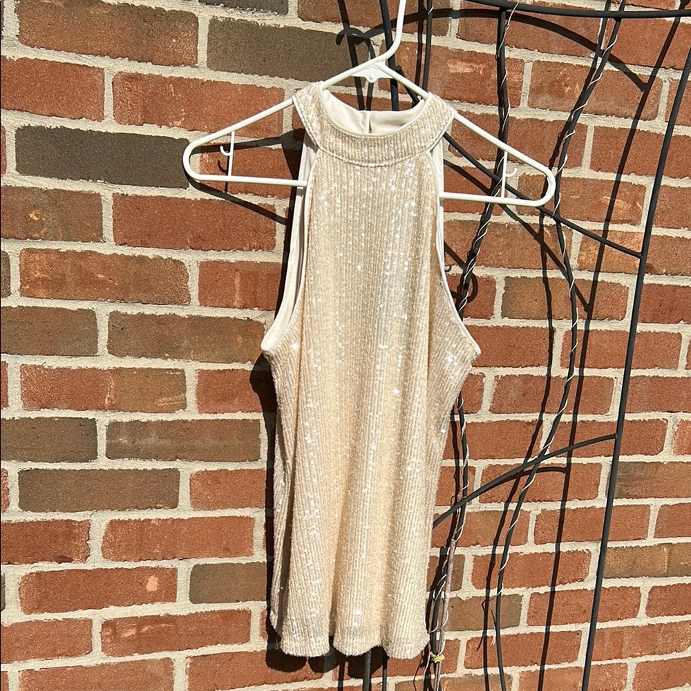 Elegant Cream Sleeveless Top